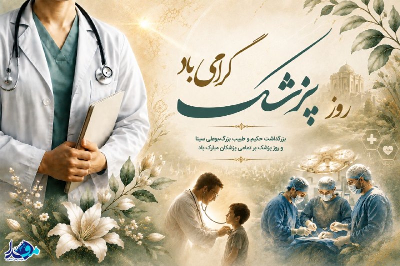 پایگاه خبری مفدا رفسنجان: #پوستربزرگداشت حکیم وطبیب بزرگ،بوعلی سیناوروز پزشک بر تمامی پزشکان مبارک باد#روز_پزشک #مفدا_رفسنجان 🌱طراح : مطهره ابراهی