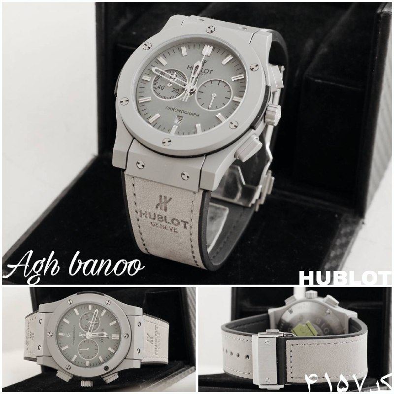 « فروشگاه بزرگ ساعت آق بانو »: ⌚️هابلو مردانه ⌚️♦️کد۴۱۵۷♦️سه موتوره فعال♦️دارای روز شمار♦️کیفیت عالی♦️موتور میوتا ژاپن♦️بند رابر ، رنگ ثابت♦️یک سال ضما