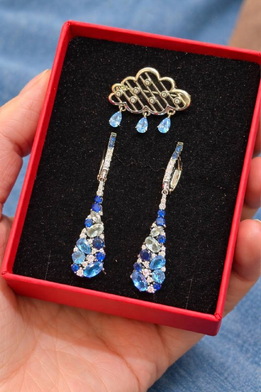 Чудесный набор из серебра 925 пробы — фото 1