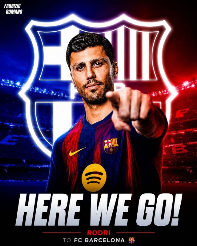 پته مته | Patemate: 🚨🚨فووووووووری از رومانو:🇪🇸رودری به بارسلونا،هیر وی گو🤩 @Patemate_Official | #Alfred ⚽️