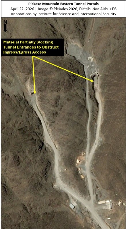 The International Research Institute ISIS reports that Iran expanded its soil pits on Mount Machush during August, following President Trump's threats to attack the site.
