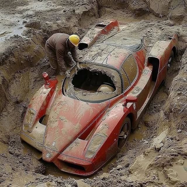 В пустыне Дубая были найдены несколько роскошных автомобилей, которые, как предполагают, были занесе 3