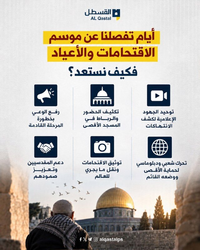 القسطل تدعو لتعبئة جماهيرية ضد اقتحامات الأقصى