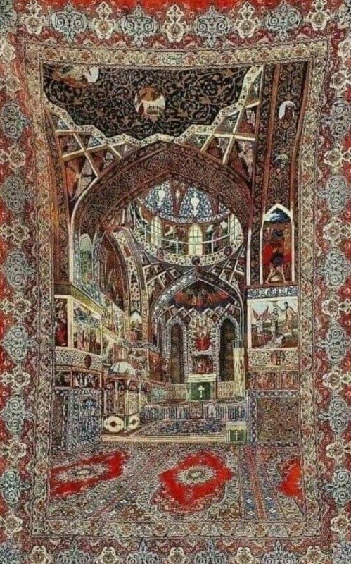 💞پندانه💞: وقتی میگن شاهکار یعنی همین:فرش سه‌بعدی قرن نوزدهم، بافته‌شده تو اصفهان که الان توی کلیسای ارامنه جلفا نگهداری میشه!