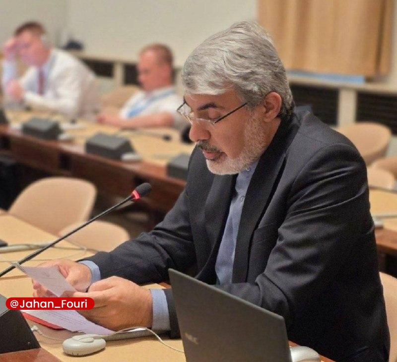 جهان بینالملل فوری🌍: سفیر ایران در ژنو: آمریکا با طرحهای بلندپروازانه خود، خطر مسابقه تسلیحاتی در فضا را تشدید میکندعلی بحرینی، سفیر و نمای