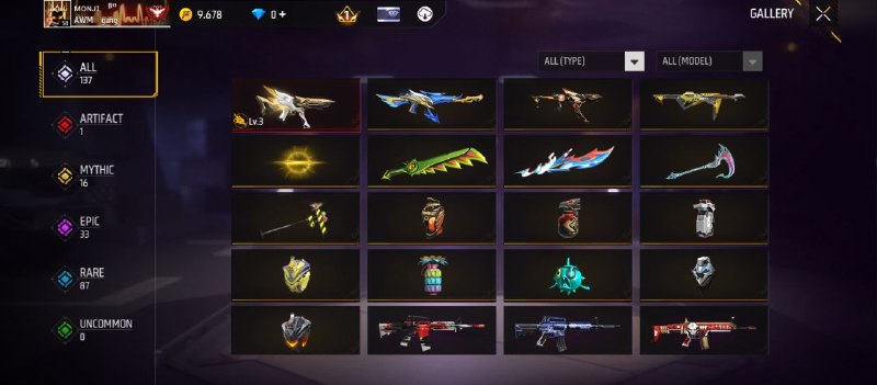 دنیای اکانت فری فایر freefire: 1️⃣ کد : 37296💪 لول اکانت : 59🌍 سرور: خاورمیانه💰 قیمت : 1/200🔫 دارایی اکانت : 100تا لباش داره یه گان لولی داره ام پی فای