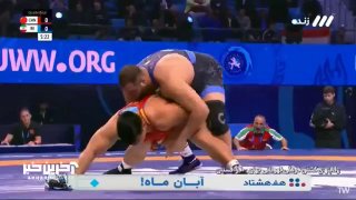 Hedayati הגיע בקלות לחצי הגמר פארדין הדיאטי זכה ברבע במשקל 130 ק"ג באליפות העולם בהיאבקות בתוצאה 9-0 מול ג'…