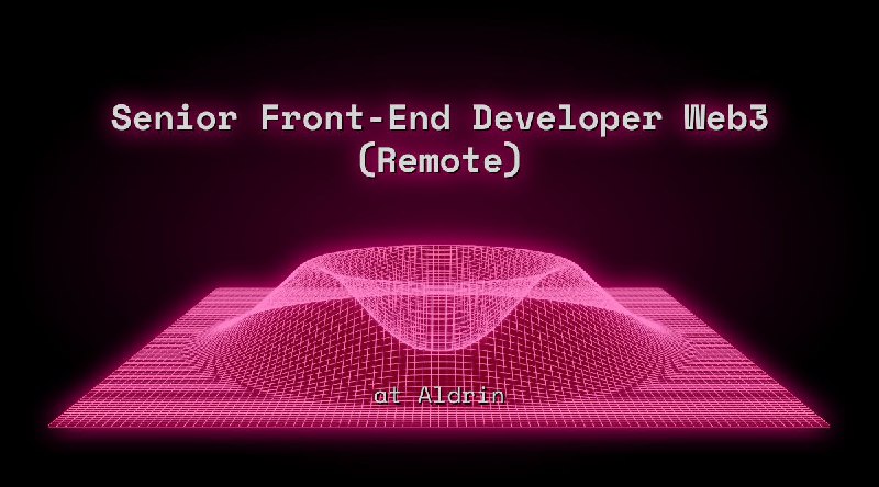 Senior Front-End Developer Web3 (Remote) at Aldrin