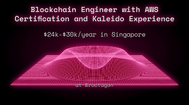 Web3 Blockchain Engineer with AWS Certification and Kaleido Experience $24k - $30k in Singapore at Broctagon