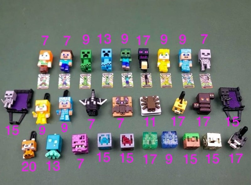 🌍🧩Продам остатки повторок, цены на фото. Майнкрафт киндер джой/Minecraft Kinder Joy/ фигурки/игруш — фото 1