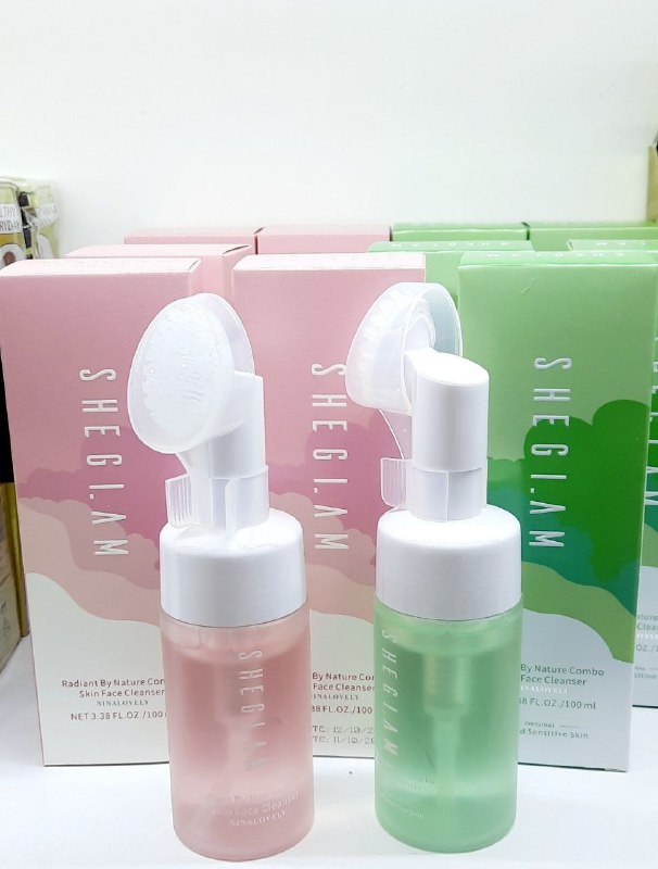 💄لوازم آرایشی و بهداشتی گناوه بیوتی 💅: فوم شستشوی صورت شیگلم دو رایحهپاک کننده ترکیبی صورتمناسب پوست های خشک و حساس و آسیب دیده حجم ۱۰۰ میل