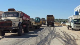 תחזוקה של מספר כבישים בעיירה ג'אדיר אל-בוסתן באזור הכפרי של קוניטרה.