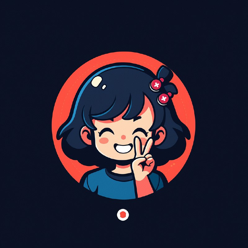 用 Midjourney 尝试生成 logo，内容是可爱的小女孩，效果不错，出了很多喜欢的图，用其中最满意的一张打底画了最终稿，真的是提升了几倍的效率