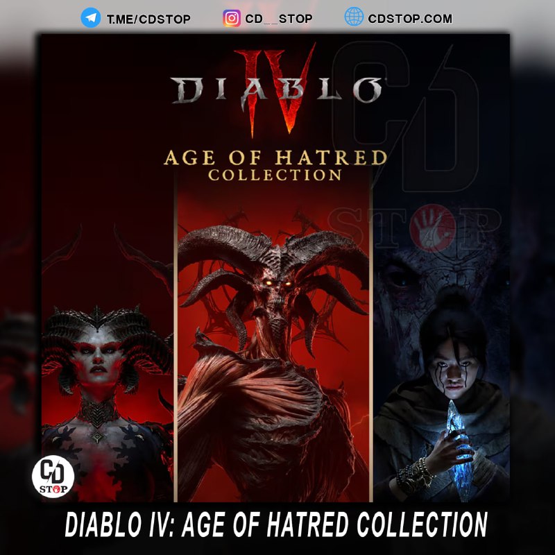 PS4DATA: #اکانت_قانونی Diablo® IV: Age of Hatred Collectionریجن آمریکاظرفیت دوم ⏪ 5.999.000 ظرفیت‌سوم ⏪ 3.999.000 ☝قبل از خرید قو