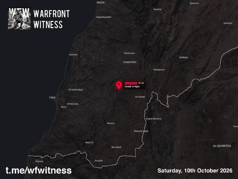 ️🇱🇧🇮🇱 Israeli air strike aimed at Wadi al-Hajir in southern Lebanon.