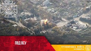 ‼ MLRS "Tornado-S" השמיד את ה-PVD של חמושי הכוחות המזוינים של אוקראינה בכפר. וליקיי בורלוק, אזור חרקוב. מיק…
