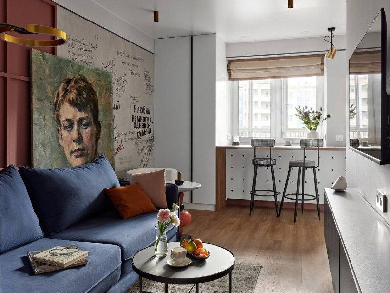 Суперстильная студия в Петербурге. Проект пропитан петербургским флером отсылки к русской литературе и яркие акценты не оставят никого равнодушным.... - изображение 4 - суперстильная, студия, петербурге