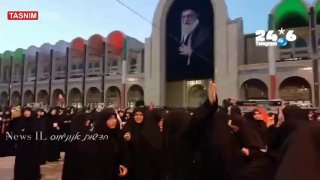 טקס הלוויית עלי חמינאי: קריאות "מוות לאמריקה וישראל"