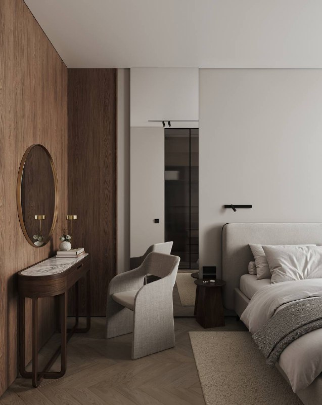 Стильная квартира в ЖК Большая семёрка. Выполнена в современном минимализме тёплые древесные фактуры, каменные поверхности и спокойная палитра созд... - изображение 6 - стильная, квартира, большая