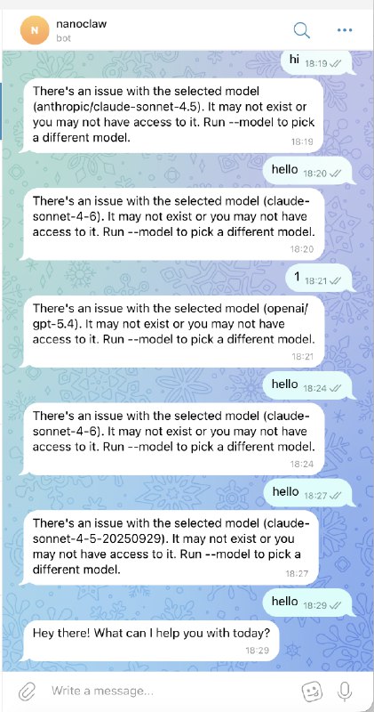 nanoclaw 安装又是几个小时过去了可以说比龙虾还恶心一点，因为兼容性没有龙虾好（市面上教程也少一点