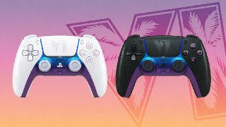 Sony анонсировала геймпады DualSense в стилистике GTA VIКонтроллеры выделяются нижней переливающейся панелью, оформлением с пальмами Вайс-Сити и неоново-розовыми обозначениями на кнопках. Каких-то уникальных цветов не будет — только чёрный и белый.Тираж ог