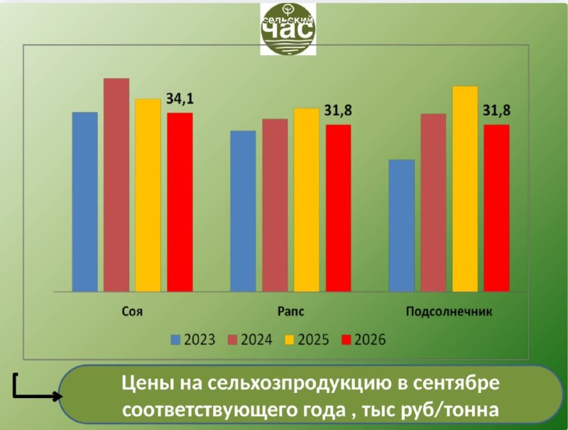 דינמיקה של מחירי זרעי שמן בספטמבר 2026 לפי רוסטט, המחירים הממוצעים של זרעי שמן שנמכרו על ידי ארגונים חקלאיי…