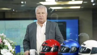 Ali Parveen's special advice for motorcyclists; Be sure to wear that hat!