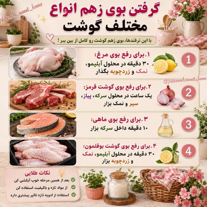 مرکز بهداشت کشوری: دونستنش واسه هر کدبانویی واجبه👆😉@Behdasht_iran