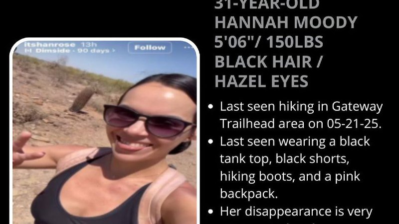 Missing hiker found dead in Arizona nature preserve, police say
