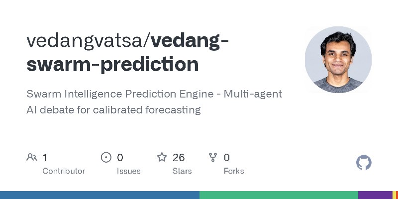 GitHub - vedangvatsa/vedang-swarm-prediction: Swarm Intelligence Prediction Engine - Multi-agent AI debate for calibrated forecasting