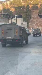מראות של כוחות הכיבוש מסתערים על אזור "חאלת אל-עמוד", בעיר שכם.