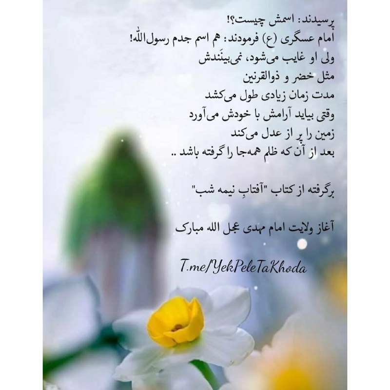 ۞یک پله تا ملاقات خدا۞: 🌹 @YekPeleTaKhoda🌼 امام زمانم سلام🌼 امروز، روز بیعت باشماست🌼 دست در دست مبارکتان 🌼 می گذاریم تا بگوییم که🌼 هستیم تا همیش