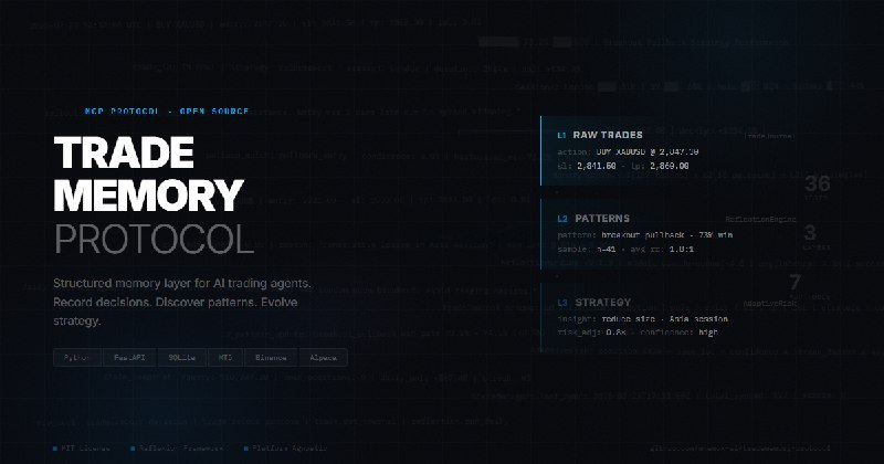 GitHub - mnemox-ai/tradememory-protocol: Decision audit trail + persistent memory for AI trading agents. Outcome-weighted recall…