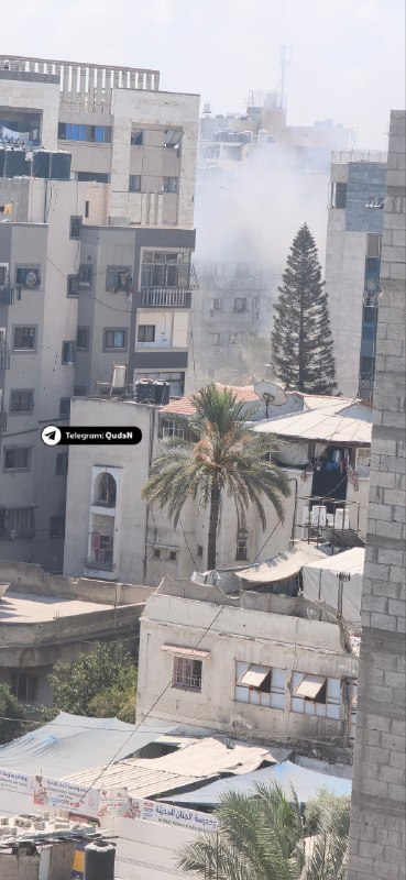 דחוף: פשיטה של מטוסי כיבוש ליד צומת אל-מוגרבי בעיר עזה