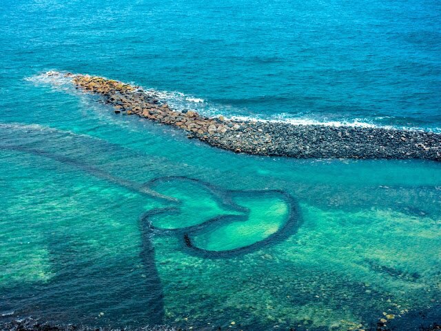七美嶼｜在浪花滔滔的澎湖最南端，一趟只環半島的旅程｜雙心石滬