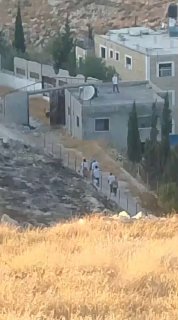 Urgent: Settlers occupy the roof of a house in the village of Abu Najim, southeast of Bethlehem.