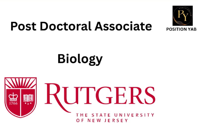 همیار محققین: 👁🗨 Post Doctoral Associate🎓 Biology🏬 Rutgers, The State University of New Jersey, New Brunswick, NJ▶️ https://youtu.be/