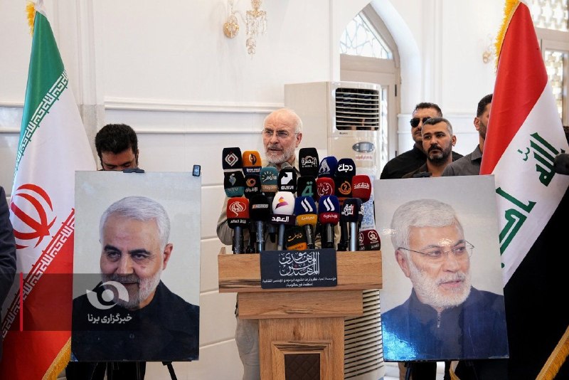 خبرگزاری برنا: قالیباف در جمع رزمندگان حشدالشعبی: عراق و ایران همان‌طور که در جنگ رمضان پوزه آمریکا را به خاک مالیدند بازهم طعم تلخ شکس