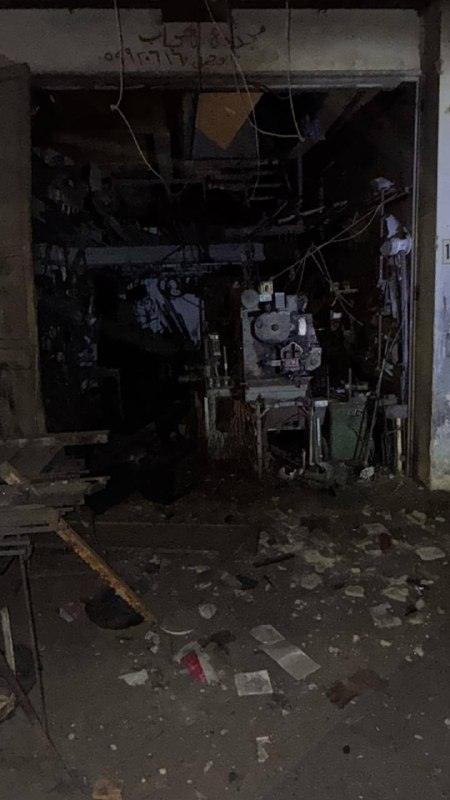 כוחות הכיבוש מפוצצים "מחרטה" במהלך הפשיטה על העיר שכם.