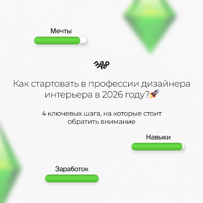 Как стартовать в профессии дизайнера интерьера в 2026 году? В 2026 дизайнер это не просто человек со вкусом. Это специалист, которому доверяют день... - изображение 1 - это, проект, 2026