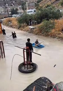أمطار غزيرة تهطل على جبل المكبر جنوب شرقي القدس