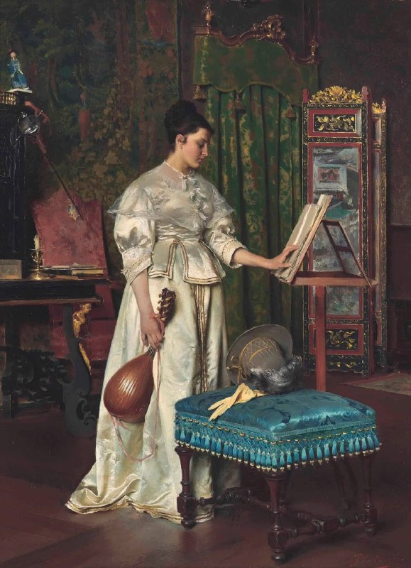 Once upon a december: ☀️ @OnceUponaDecember ☀️Tito Conti (Italian painter, 1842–1924)The Musician, 1889