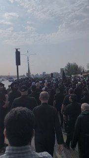 The beginning of the solemn central funeral of Our Lady Zahra.