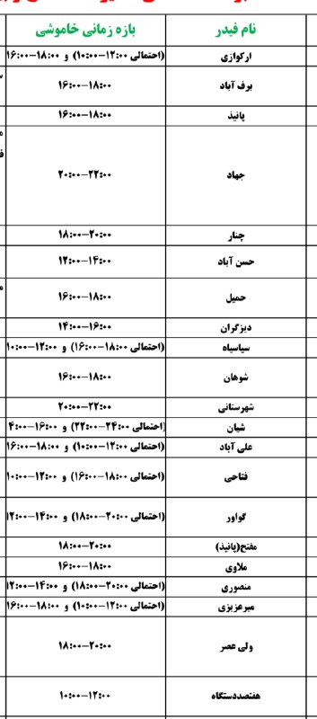 🌍شهر من اسلام آباد🌍: برنامه قطعی برق فردا🍀🌺🍀ڪانال "شهر من اسلام آباد"🍀🌺☘https://t.me/joinchat/AAAAADyVLY_lt_smhzLIgA
