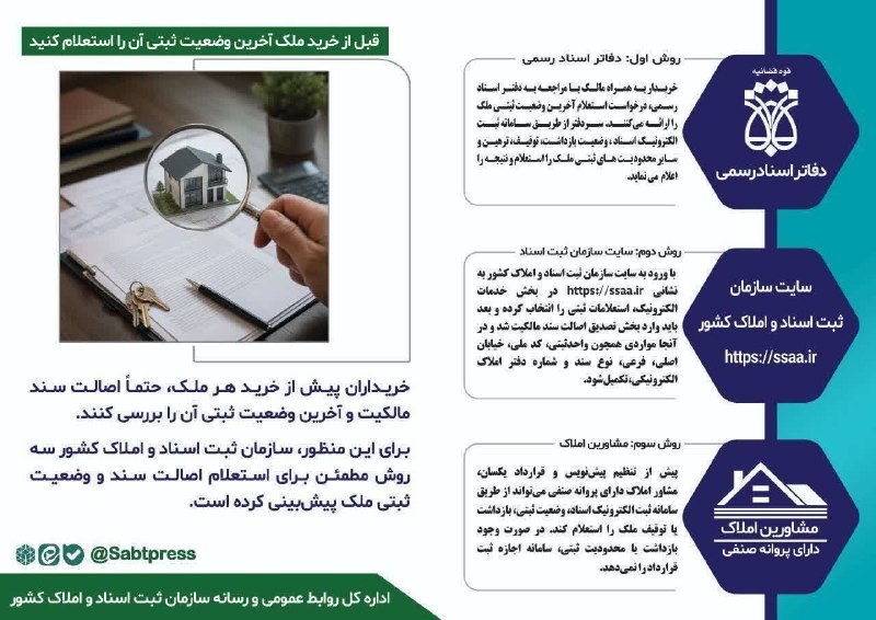 بانک آرای دعاوی دیوان عدالت اداری: 📌 خریداران پیش از خرید هر ملک اصالت سند مالکیت و آخرین وضعیت ثبتی ملک را بررسی کنند✔️لینک کانال آپارات با بیش از 1000 مط