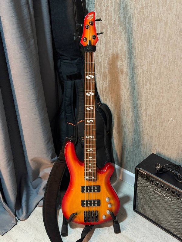 DLX Bass Active Preamp, Carved Body, Vintage Sunburst 24 Fret — фото 1