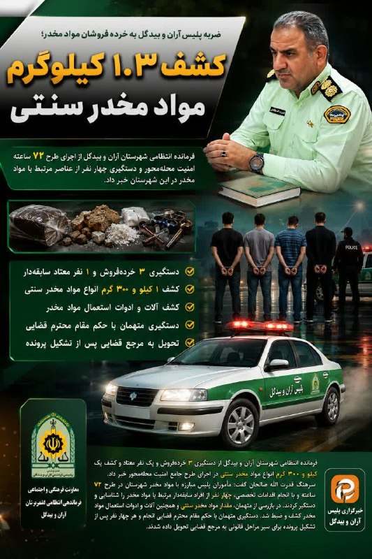 نسل فردای آران و بیدگل: 🚨🚨ضربه پلیس آران و بیدگل به خردهفروشان مواد مخدر؛ کشف یک کیلو و سیصد گرم مواد مخدر سنتی*━═━⊰❀🌼❀⊱━═━*#نسل_فردای_آران_و_ب