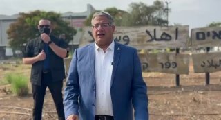 בן גביר בכניסה לכפר קאסם