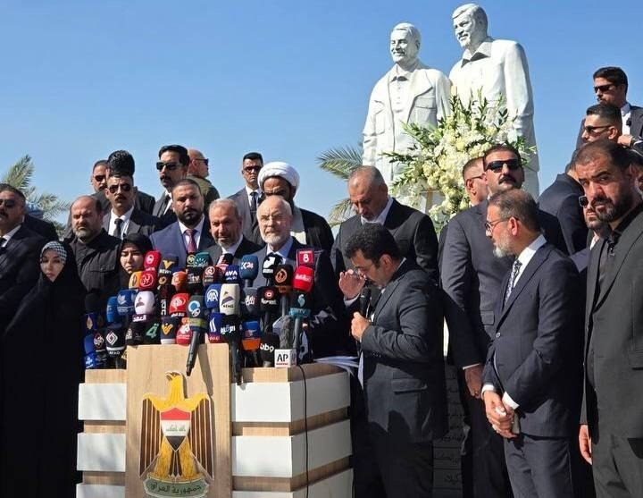 خبرگزاری خانه ملت: 📌 ادای احترام دکتر قالیباف و هیأت پارلمانی ایران در محل شهادت شهیدان حاج قاسم سلیمانی و ابومهدی المهندس🔹دکتر قالیباف رئی