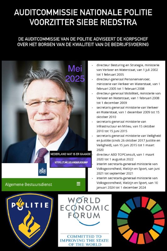 Politie Nederland komt er ook een onderzoek naar de oud programma-directeuren vaccinatie COVID-19? Siebe Riedstra Voorzi...